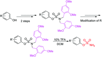 Graphical abstract: Efficacious N-protection of O-aryl sulfamates with 2,4-dimethoxybenzyl groups
