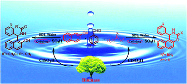 Graphical abstract: Micelle promoted supramolecular carbohydrate scaffold-catalyzed multicomponent synthesis of 1,2-dihydro-1-aryl-3H-naphth[1,2-e][1,3]oxazin-3-one and amidoalkyl naphthols derivatives in aqueous medium
