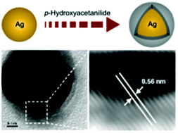 Graphical abstract: Generation of inorganic–organic core-shell crystalline nanoparticles of silver and p-hydroxyacetanilide