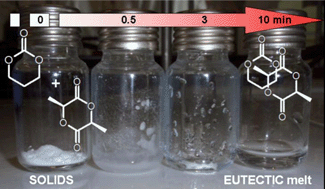 Graphical abstract: Synthesis of poly(l-lactide) and gradient copolymers from a l-lactide/trimethylene carbonate eutectic melt