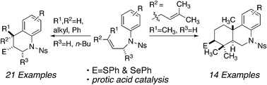 Graphical abstract: Catalytic alkene cyclization reactions for the stereoselective synthesis of complex “terpenoid-like” heterocycles