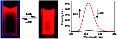 Graphical abstract: Reversible luminescence switching accompanied by assembly–disassembly of metallosupramolecular amphiphiles based on a platinum(ii) complex