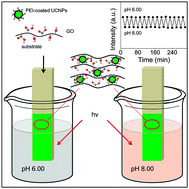 Graphical abstract: Biocompatible and flexible graphene oxide/upconversion nanoparticle hybrid film for optical pH sensing