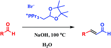 Graphical abstract: Development of a robust reagent for the two-carbon homologation of aldehydes to (E)-α,β-unsaturated aldehydes in water