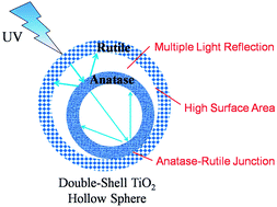 Graphical abstract: Synthesis of the double-shell anatase–rutile TiO2 hollow spheres with enhanced photocatalytic activity