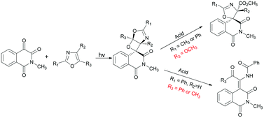 Graphical abstract: Photocycloadditions of substituted oxazoles with isoquinoline-1,3,4-trione—chemo-, regio-, diastereoselectivities and transformation of the photocycloadducts