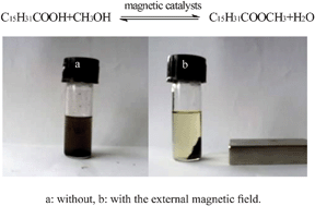 Graphical abstract: Water-tolerant heteropolyacid on magnetic nanoparticles as efficient catalysts for esterification of free fatty acid