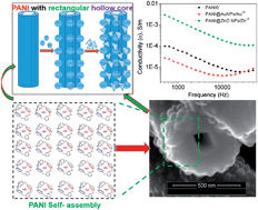 Graphical abstract: Polyaniline nanotubes with rectangular-hollow-core and its self-assembled surface decoration: high conductivity and dielectric properties