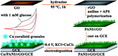 Graphical abstract: Copper coralloid granule/polyaniline/reduced graphene oxide nanocomposites for nonenzymatic glucose detection