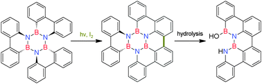 Graphical abstract: Boron–nitrogen substituted perylene obtained through photocyclisation