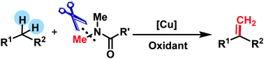 Graphical abstract: Copper-catalysed oxidative Csp3–H methylenation to terminal olefins using DMF