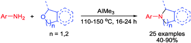 Graphical abstract: Synthesis of N-aryl substituted, five- and six-membered azacycles using aluminum-amide complexes