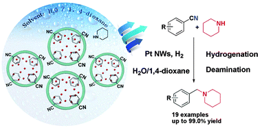 Graphical abstract: Interfacial hydrogenation and deamination of nitriles to selectively synthesize tertiary amines