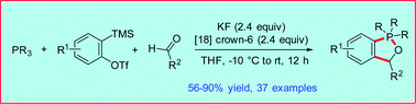 Graphical abstract: Multicomponent reactions involving phosphines, arynes and aldehydes