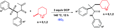 Graphical abstract: Metal-free cascade construction of C–C bonds by activation of inert C(sp3)–H bonds
