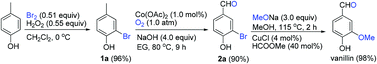 Graphical abstract: A highly efficient approach to vanillin starting from 4-cresol