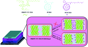 Graphical abstract: Enhanced performance for organic bulk heterojunction solar cells by cooperative assembly of ter(ethylene oxide) pendants