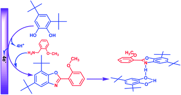 Graphical abstract: A non-covalent complex based on catechol–benzoxazole moieties: electrochemical synthesis and characterization