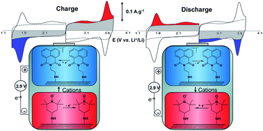 Graphical abstract: Toward fully organic rechargeable charge storage devices based on carbon electrodes grafted with redox molecules