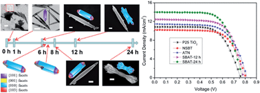 Graphical abstract: Three-dimensional self-branching anatase TiO2 nanorods: morphology control, growth mechanism and dye-sensitized solar cell application