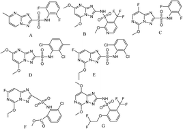 Graphical abstract: A multiresidue analytical method for the detection of seven triazolopyrimidine sulfonamide herbicides in cereals, soybean and soil using the modified QuEChERS method and UHPLC-MS/MS