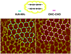 Graphical abstract: The on-surface synthesis of imine-based covalent organic frameworks with non-aromatic linkage