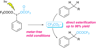 Graphical abstract: Efficient photolytic C–H bond functionalization of alkylbenzene with hypervalent iodine(iii) reagent