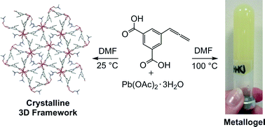 Graphical abstract: A new small molecule gelator and 3D framework ligator of lead(ii)