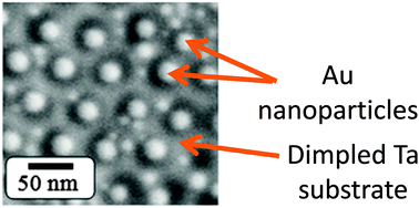 Graphical abstract: Gold nanoparticle array formation on dimpled Ta templates using pulsed laser-induced thin film dewetting