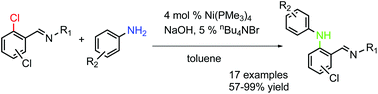 Graphical abstract: Selective amination of aryl chlorides catalysed by Ni(PMe3)4