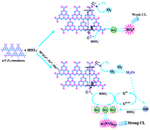 Graphical abstract: Bisulfite induced chemiluminescence of g-C3N4 nanosheets and enhanced by metal ions