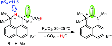Graphical abstract: The first proton sponge-based amino acids: synthesis, acid–base properties and some reactivity