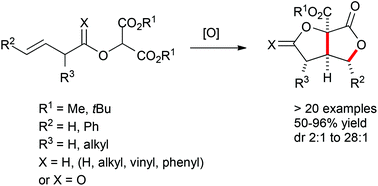 Graphical abstract: Synthesis of bicyclic tetrahydrofurans from linear precursors using manganese(iii) acetate