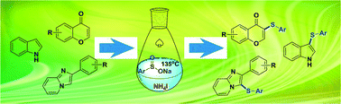 Graphical abstract: Generation of thioethers via direct C–H functionalization with sodium benzenesulfinate as a sulfur source
