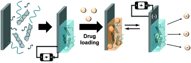Graphical abstract: Synthesis of electroconductive hydrogel films by an electro-controlled click reaction and their application to drug delivery systems