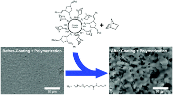 Graphical abstract: The formation and study of poly(ethylene oxide)-poly(norbornene) block-copolymers on the surface of titanium-dioxide particles: a novel approach towards application of si-ROMP to larger surface modification