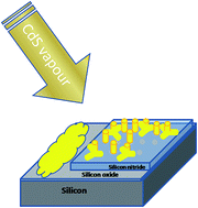 Graphical abstract: Template-assisted synthesis of CdS nanocrystal arrays in chemically inhomogeneous pores using a vapor–solid mechanism