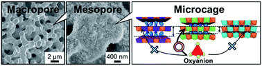 Graphical abstract: Fabrication of hierarchically porous monolithic layered double hydroxide composites with tunable microcages for effective oxyanion adsorption