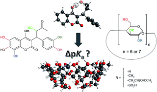 Graphical abstract: Modulation of pKa by cyclodextrins; subtle structural changes induce spectacularly different behaviors