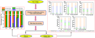 Graphical abstract: Distribution and speciation of heavy metals in two different sludge composite conditioning and deep dewatering processes