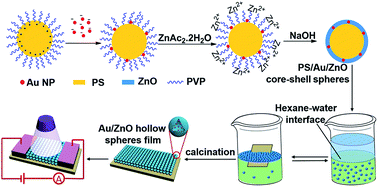 Graphical abstract: Synthesis and enhanced photoelectric performance of Au/ZnO hybrid hollow sphere