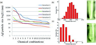 Graphical abstract: Use of feedback system control in optimizing chemical combinations to synthesize nanoparticles with desired characteristics