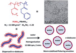 Graphical abstract: Vermicious thermo-responsive Pickering emulsifiers