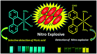 Graphical abstract: Highly sensitive explosive sensing by “aggregation induced phosphorescence” active cyclometalated iridium(iii) complexes