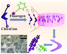Graphical abstract: The fabrication of helical fibers with circularly polarized luminescence via ionic linkage of binaphthol and tetraphenylethylene derivatives