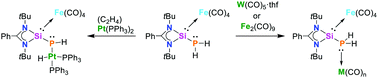 Graphical abstract: Phosphinosilylenes as a novel ligand system for heterobimetallic complexes