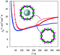 Graphical abstract: Spin-crossover complex encapsulation within a magnetic metal–organic framework