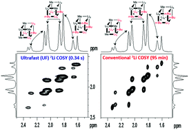Graphical abstract: 2D 7Li Ultrafast CT-COSY: a new tool for the rapid measurement of tiny homonuclear lithium scalar couplings