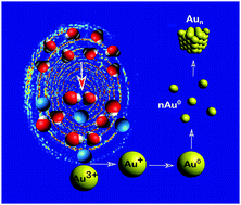 Graphical abstract: Dense ionization and subsequent non-homogeneous radical-mediated chemistry of femtosecond laser-induced low density plasma in aqueous solutions: synthesis of colloidal gold