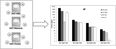 Graphical abstract: Evaluation of the DGT technique for selective measurement of aluminium and trace metal concentrations in an acid drainage-impacted coastal waterway